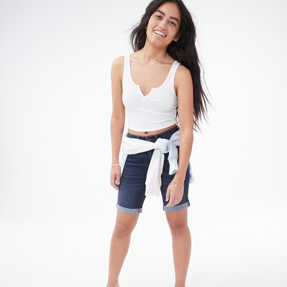 aeropostale bermuda jean shorts size 2 - Picture 10 of 10